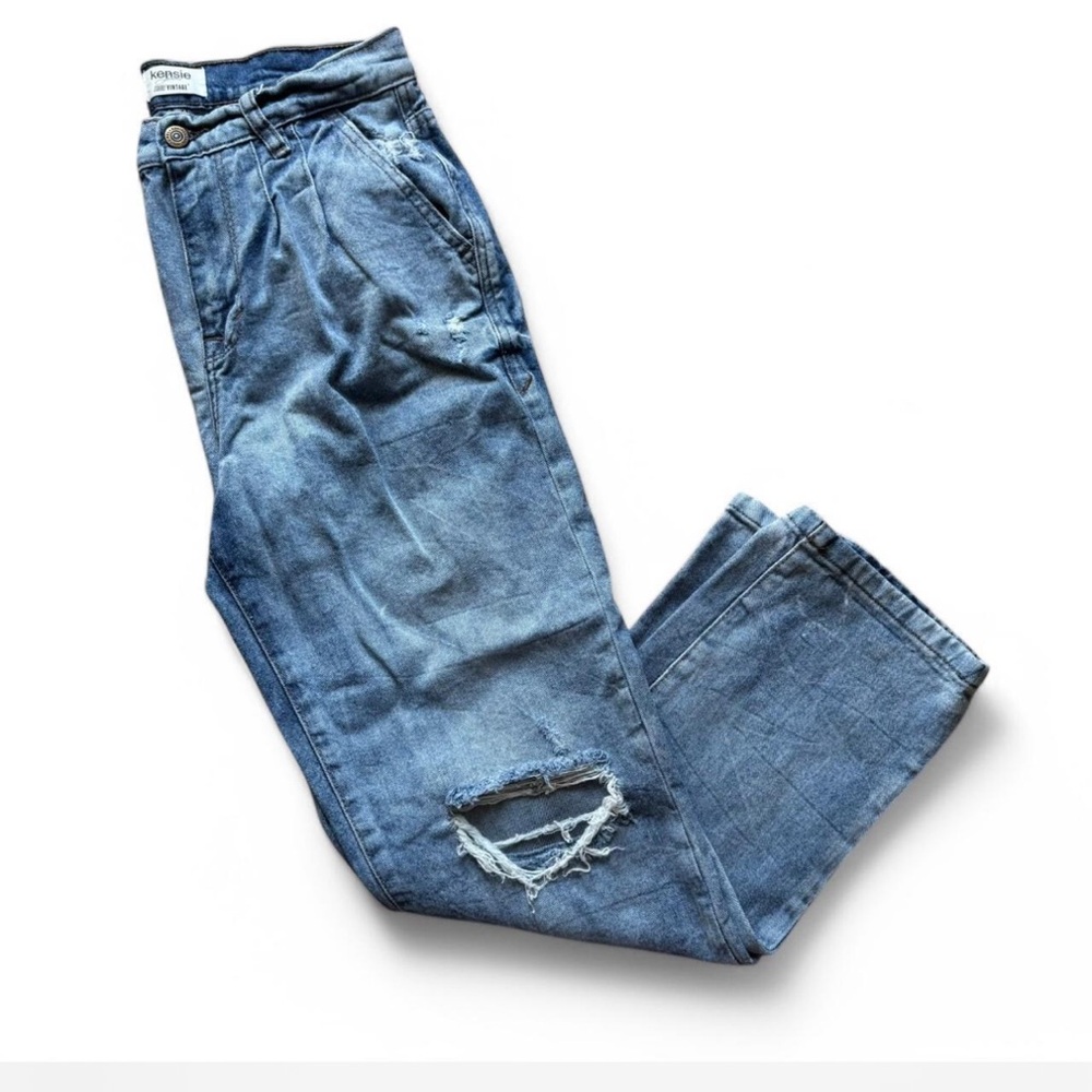 Kenzie Vintage Blue Distressed Women’s Jeans - Picture 4 of 7